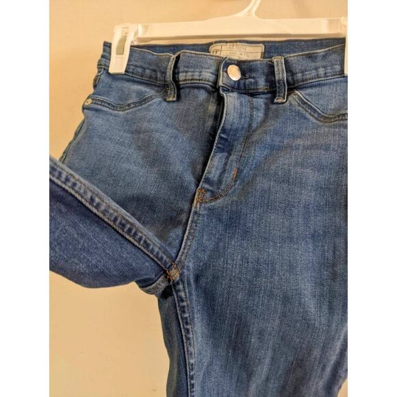 Free People Skinny Jeans Womens Size 27 Blue Mid Rise Cropped Frayed Hem Stretch - Picture 6 of 9